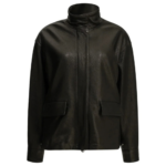 SEMPER veste en cuir femme marron