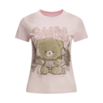 GANNI t-shirt femme rose
