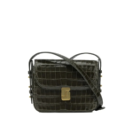 SOEUR petit sac bandoulière effet croco femme vert