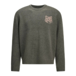 MAISON KITSUNÉ pull-over en laine homme gris