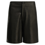 SEMPER short en cuir femme noir