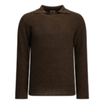 RAKKI pull polo homme marron