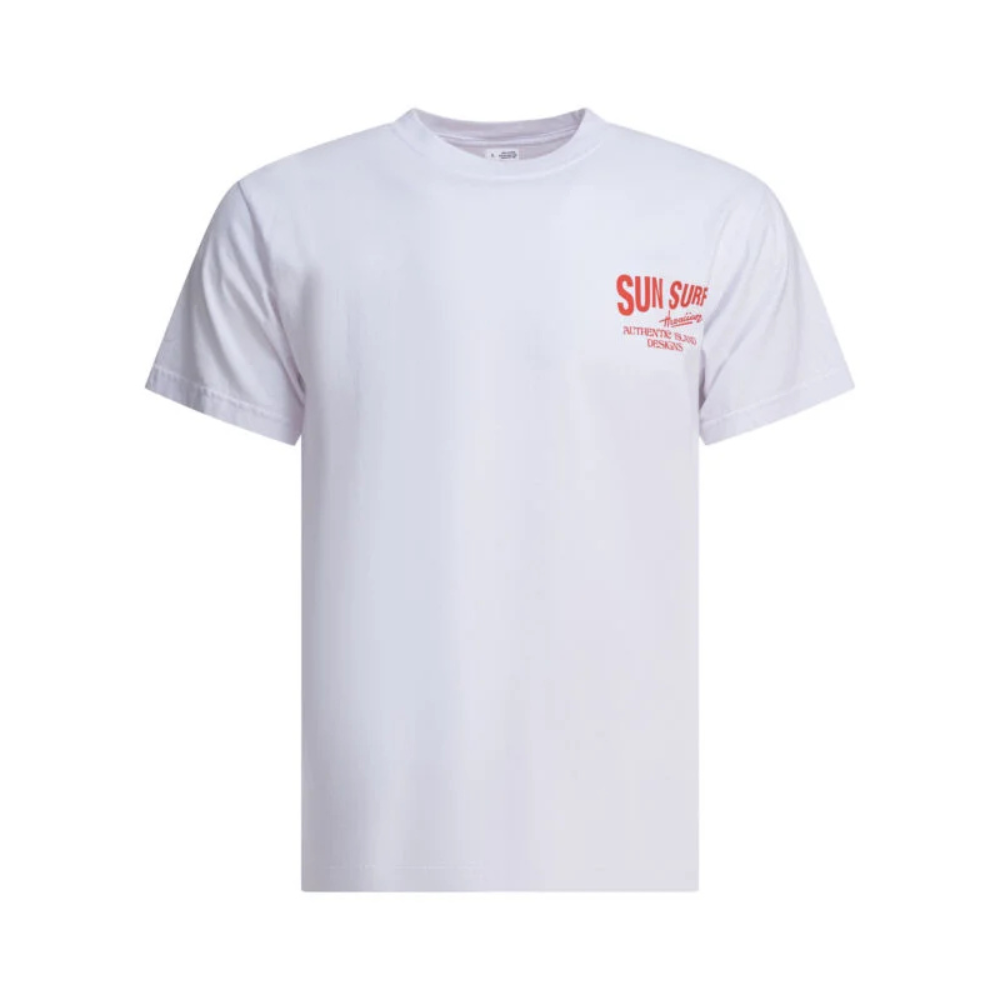 Sans titre (1000 x 1000 px) (80) SUN SURF t-shirt en coton homme blanc – Image 1