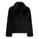 SEMPER manteau en fourrure femme noir