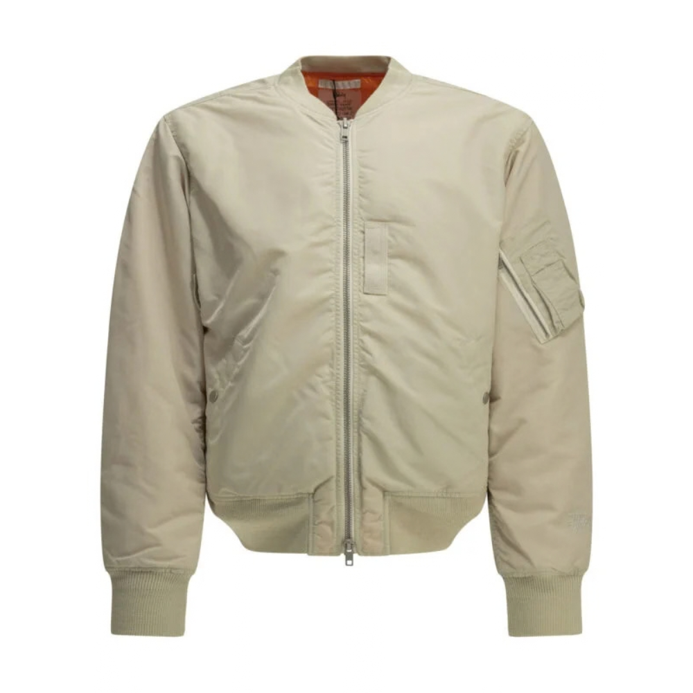 Sans titre (1000 x 1000 px) (83) STÜSSY bomber en nylon homme beige – Image 1