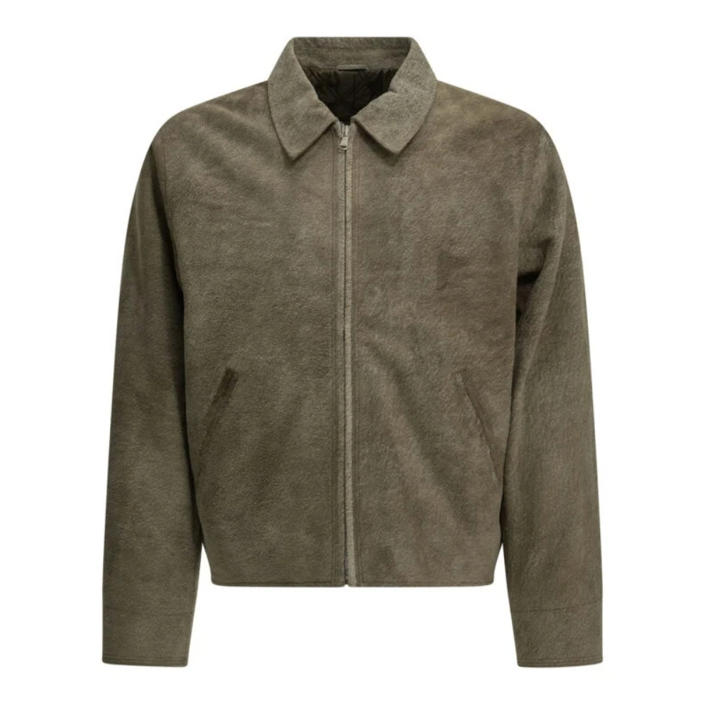 Sans titre (1000 x 1000 px) (84) STÜSSY veste en cuir suédé homme beige – Image 1
