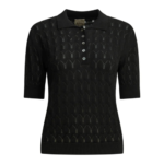 RAKKÌ polo femme noir