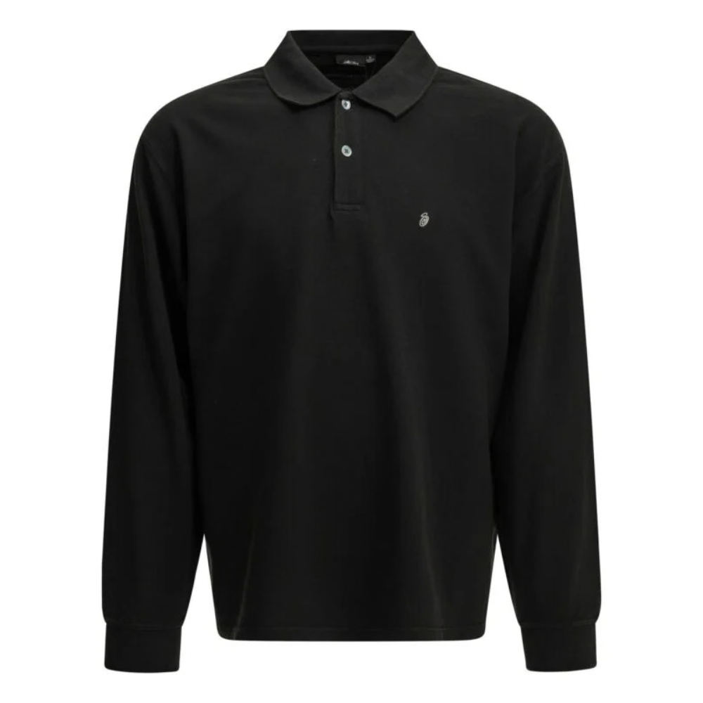 Sans titre (1000 x 1000 px) (96) STÜSSY polo à manches longues homme noir – Image 1
