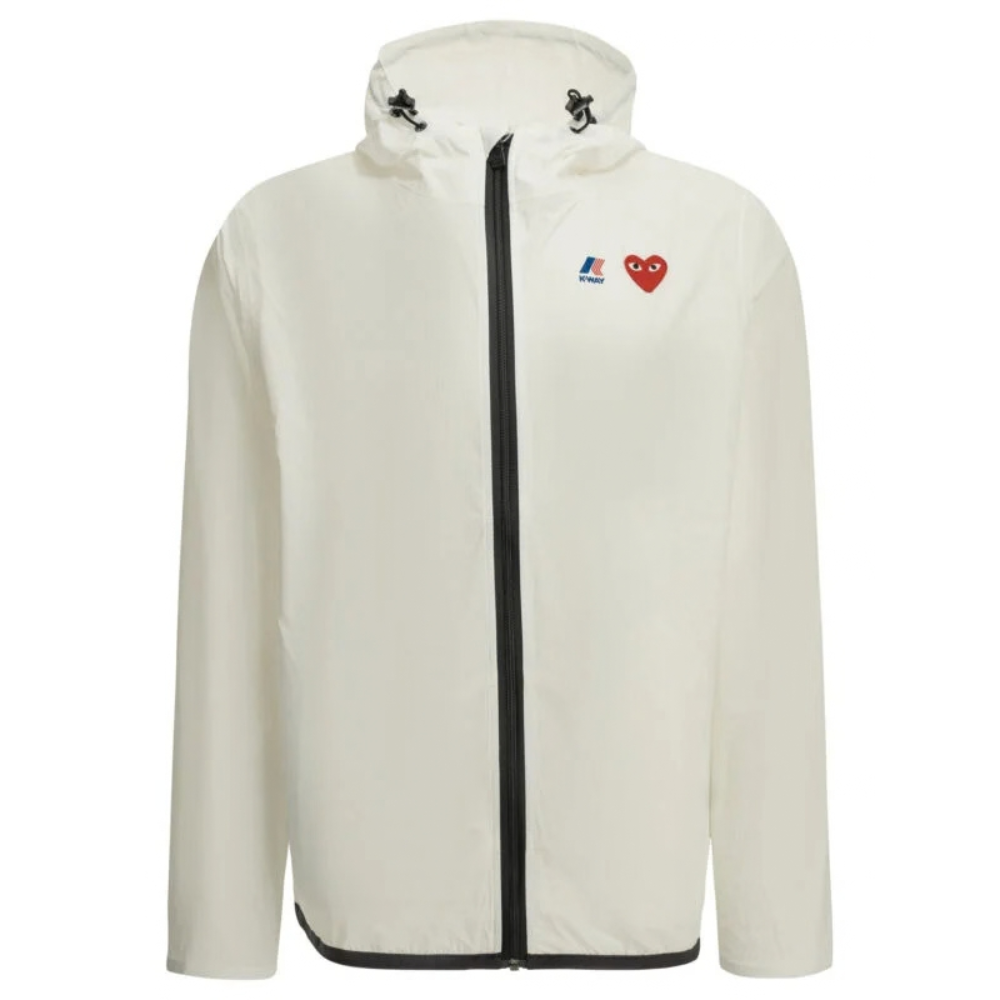 Sans titre (1000 x 1000 px) (96) COMME DES GARÇONS PLAY imperméable homme blanc – Image 1