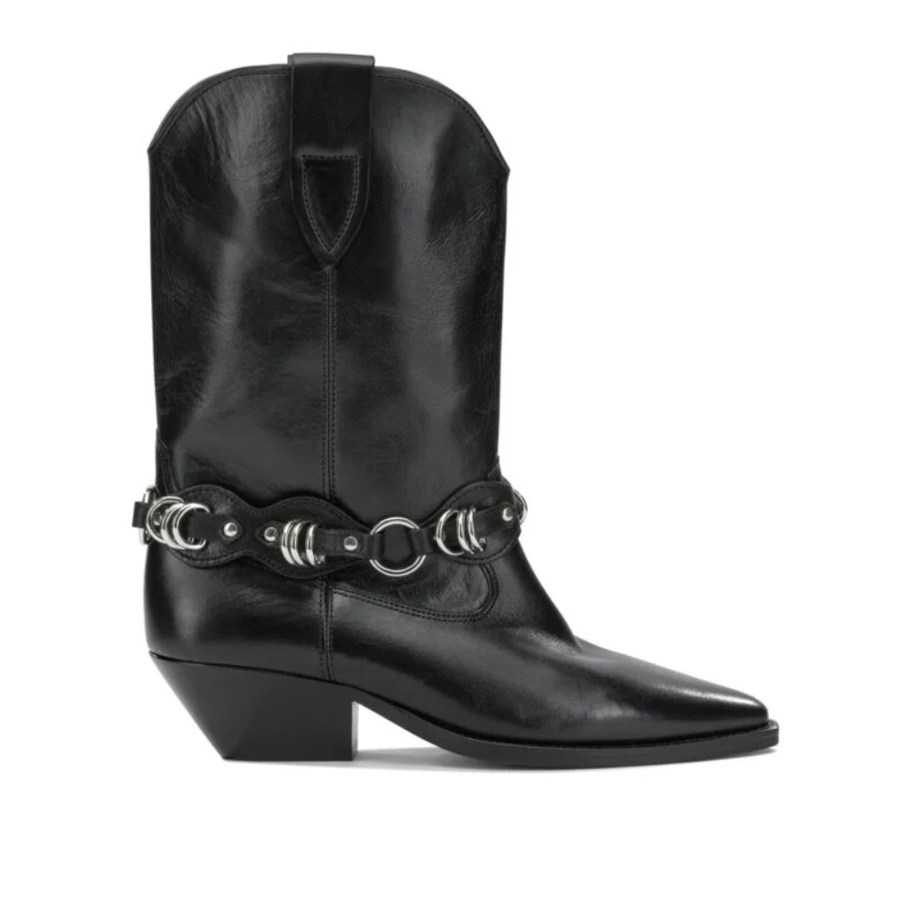 Sans titre (1000 x 1000 px) (96) ISABEL MARANT bottines en cuir femme noires – Image 1