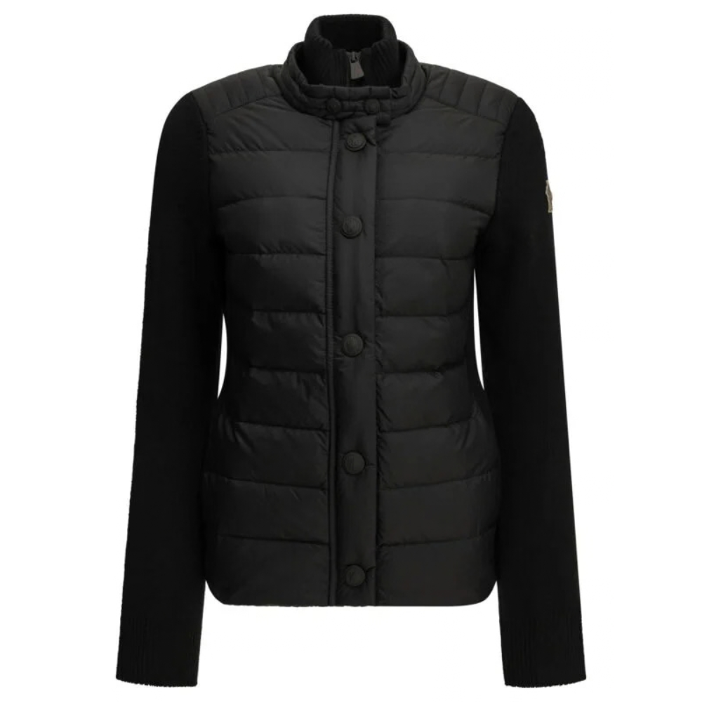 Sans titre (1000 x 1000 px) (98) MONCLER GRENOBLE cardigan matelassé femme noir – Image 1