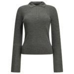 MAX MARA polo en cachemire femme gris