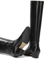 AEYDE bottes en cuir femme noires – Image 5