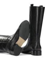 AEYDE bottes en cuir femme noires – Image 5