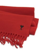 AMI PARIS écharpe en laine homme rouge – Image 2