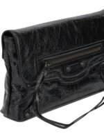 BALENCIAGA pochette en cuir femme noire – Image 4