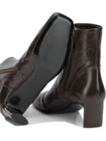 DEL CARLO bottes en cuir femme marron – Image 5