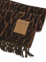 GANNI écharpe en laine femme marron – Image 2