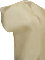 KHAITE top en soie femme beige – Image 4
