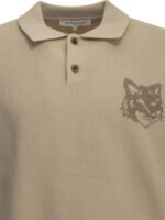 MAISON KITSUNE polo en laine homme beige – Image 3