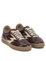 MOACONCEPT baskets en cuir femme bordeaux – Image 2