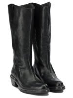 MOMA bottines western en cuir femme noires – Image 2