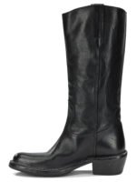 MOMA bottines western en cuir femme noires – Image 3
