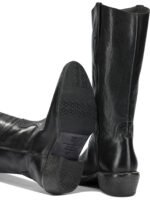 MOMA bottines western en cuir femme noires – Image 5