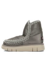 MOU bottes en cuir femme argenté – Image 3
