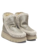 MOU bottes en cuir femme argentées – Image 2