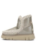 MOU bottes en cuir femme argentées – Image 3