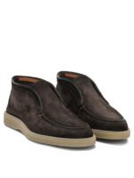 SANTONI mocassins en daim homme marron – Image 2