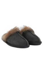 UGG chaussons en cuir femme noirs – Image 2