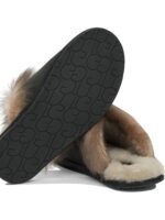 UGG chaussons en cuir femme noirs – Image 5