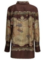 ZIMMERMANN chemise en soie bordeaux – Image 2