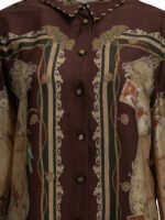 ZIMMERMANN chemise en soie bordeaux – Image 3