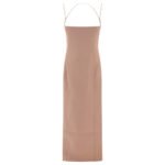 THE ATTICO Robe Midi Beige Femme