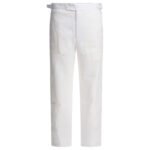 BODE Pantalon Lin Blanc Homme