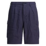 NONNATIVE Short Cargo Linen Bleu Homme
