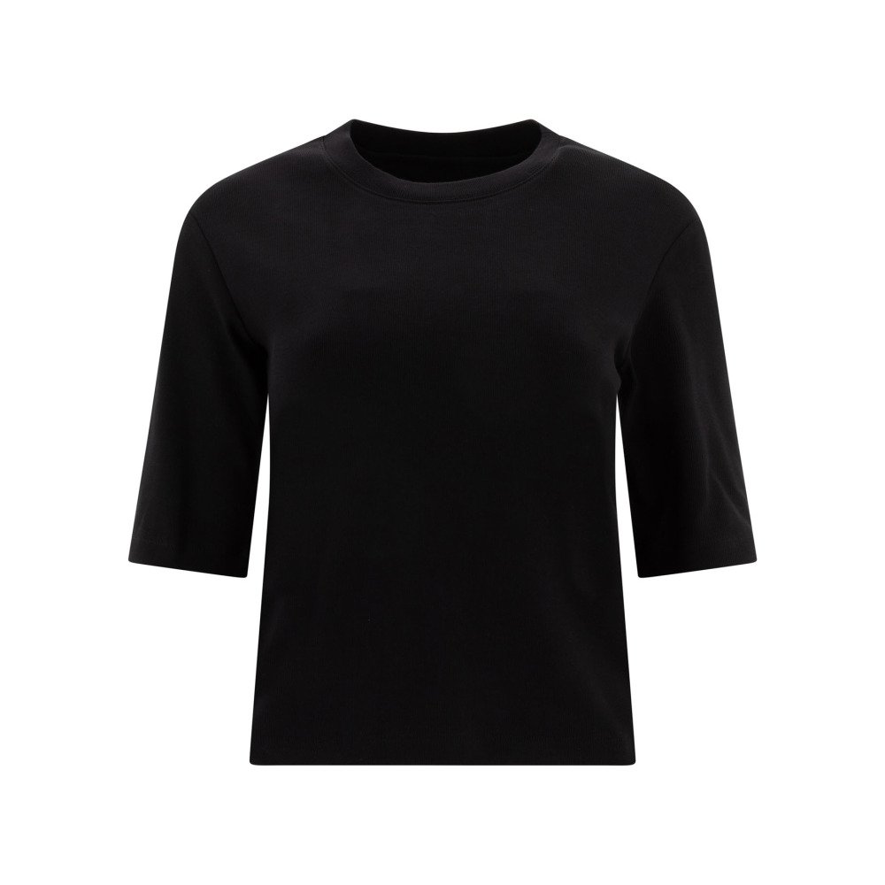 S25-sandbeige-SBB2TS12ACBLACK SANDBEIGE T-shirt Noir Femme – Image 1
