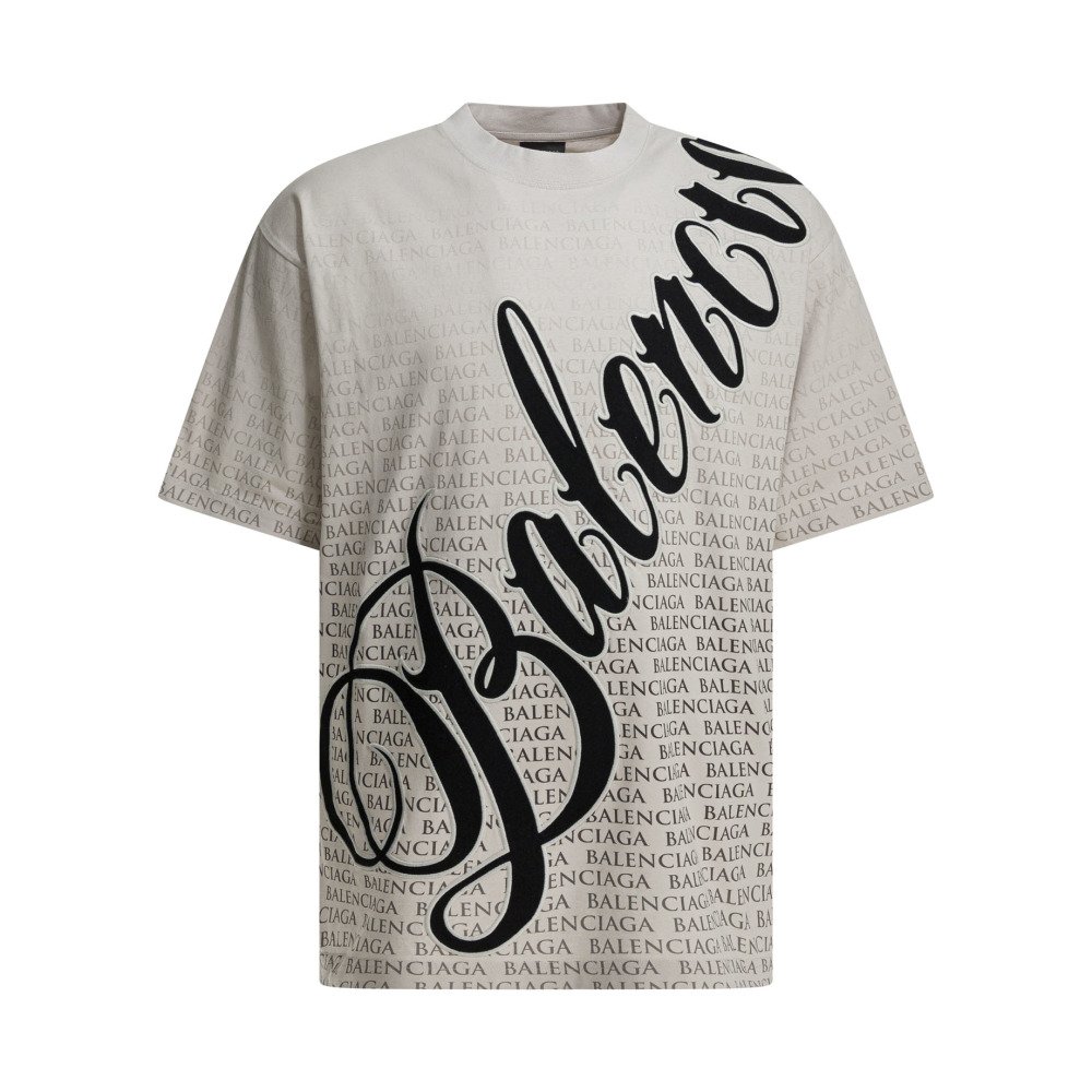 S26-balenciaga-764235TTVN99081 BALENCIAGA T-shirt Big B Blanc Homme – Image 1