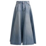 BALENCIAGA Jupe Godet Bleu Clair Femme