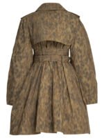 GANNI Trench-coat Imprimé Animal Beige Femme – Image 2