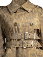 GANNI Trench-coat Imprimé Animal Beige Femme – Image 3