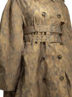 GANNI Trench-coat Imprimé Animal Beige Femme – Image 4
