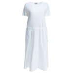 HERNO Robe Évasée Midi Blanc Femme