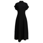 KHAITE Robe Lyra Midi Noir Femme