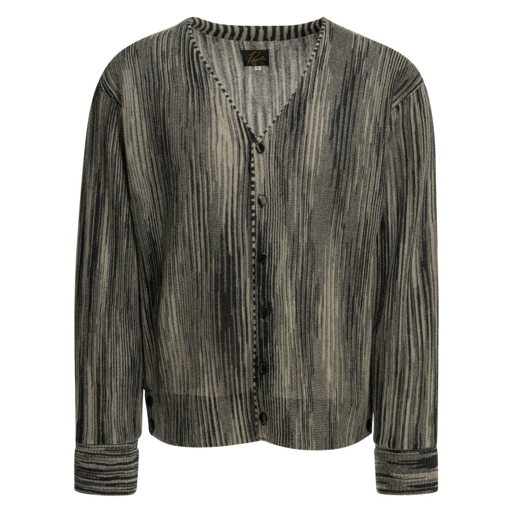 S26-needles-SX455C-Black NEEDLES Cardigan Rayé Noir Homme – Image 1