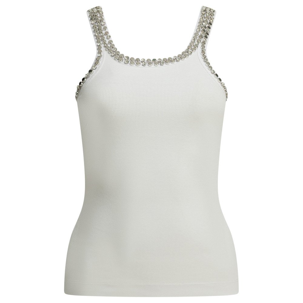 S26-pinko-104109A35YZ04 PINKO Haut Blanc Femme – Image 1