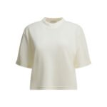 SA SU PHI Pull court Cachemire Blanc Femme